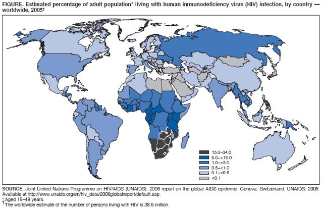 HIV fertőzöttek aránya a világon a felnőtt (15-49 éves) populációban Magyarországon kb 3000 HIV+,