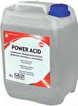 KÉSZTERMÉK ph 1,5-3,0 Kiszerelés: 5L, 1L POWER ACID koncentrált vízkőoldó és savas tisztítószer Nagyhatékonyságú vízkőoldó koncentrátum, mely alkalmas saválló tárgyak és felületek tisztítására.