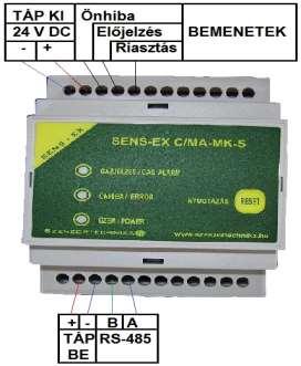 Műszaki adatok: (SENS-EX C/MA-MK-LCD-S, SENS-EX C/MA-MK-LED-S) Típus SENS-EX C/MA-MK-LCD-S SENS-EX C/MA-MK-LED-S Tápfeszültség 24V DC±20% 24V DC±20% Áramfelvétel 60 ma 60 ma Hálózati adatátvitel