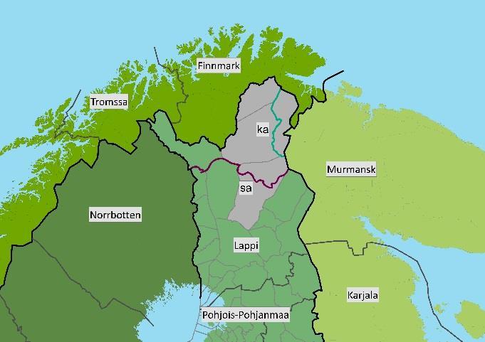 2 PLÁNEN- JA ČUOZAHATGUOVLU Lappis eanangoddelávvaráhkadeapmi ovdána oasseguovlluid mielde. Davvi-Sámi eanangoddelávvaguvlui gullet Anár, Soađegilli ja Ohcejohka.
