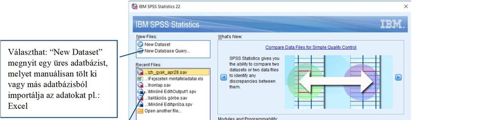 2 SPSS alapismeretek A menürendszer sokban hasonlít a Microsoft Office programcsomagnál megszokottakhoz, vannak olyan műveletek, melyek itt is ugyanúgy alkalmazhatóak