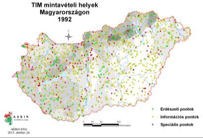 hu/-/a-tim-azaz-a-talajvedelmi-informacios-es-monitoring-rendszer- TIM pontok GYMS megyében TIM mérések Alapállapot rögzítése: az első évben igen széleskörű vizsgálatokat végeztek A vizsgálandó