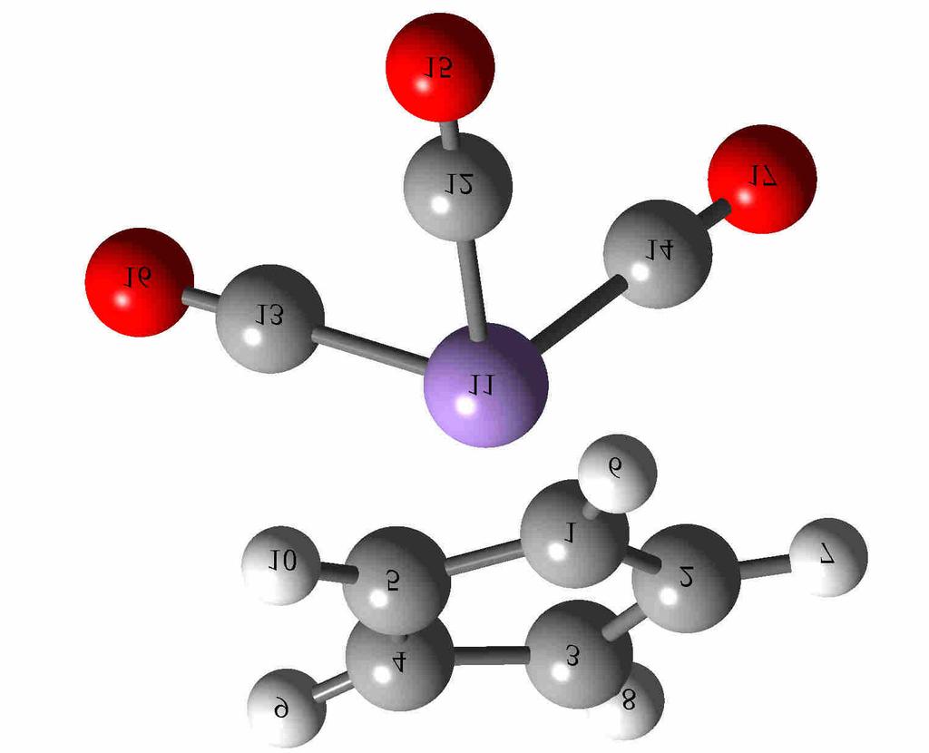 9 ; C12Mn11C1H6 = 4.5 ; C14Mn11C3H8 = 16.0 C1 Mn11 = 218.7 pm; C3 Mn11 = 217.7 pm; C5 Mn11 = 214.