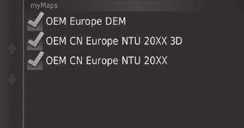 uutérkép és járműumymaps mymaps H (Térkép) u (Vissza) u Beállítások u Térkép és jármű u mymaps Beállítja,