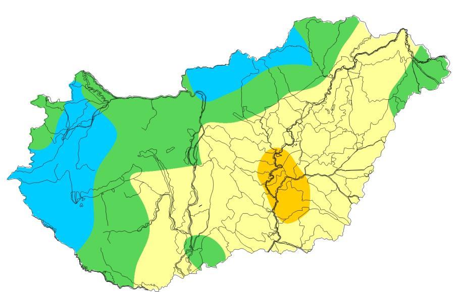 Az átlagosnál csapadékosabb januári időjárás esetén Várható belvízi kilátások A hosszú távú időjárási előrejelzés szerinti az idei