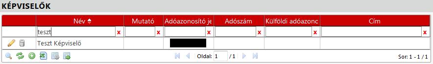 A tárolás hatására a lekért adatok beírásra kerülnek a megfelelő adatmezőkbe. A lekért adatok a képviselő mentésével rögzíthetők. 3.