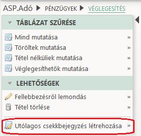 A folyamat futása alatt új elektronikus küldés nem indítható. 2.