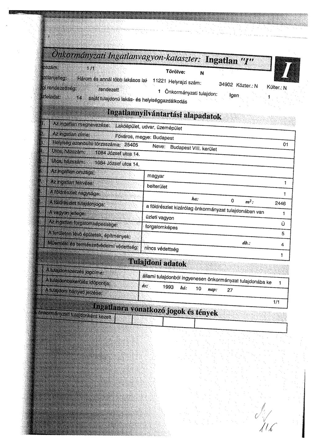 14 saját tulajdona îakas- es helyiséggazdálkodás 34902 Köztér.