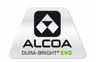 14.b. A Dura-Bright XBR és a Dura-Bright EVO felületkezelt kerekek karbantartása és tisztítása Ezek a kerekek a matricán lévő Alcoa logó alapján azonosíthatók, mely fekete a Dura-Bright XBR vagy