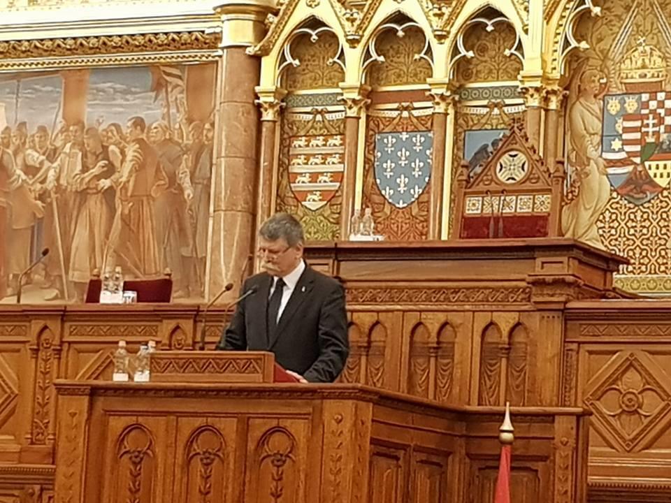 Németh Zsolt, az Országgyűlés Külügyi Bizottságának elnöke kiemelte, hogy a díjat ketten kapják: Paulisz Boldizsár, aki elhatározta, hogy emlékhelyet hoz létre Esterházy Jánosnak, valamint Marek