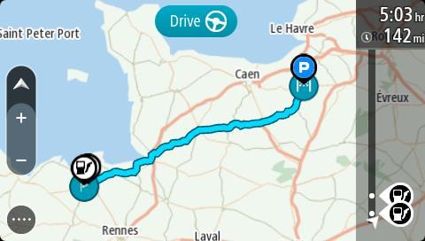 Navigáció útvonal használatával TomTom GO PREMIUM készülékére a TomTom MyDrive alkalmazás segítségével útvonalakat importálhat.