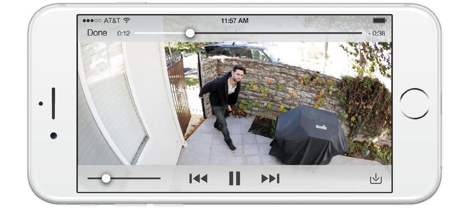 Ring videórögzítés Ez az opcionális funkció elmenti a Spotlight Cam által rögzített események felvételeit, lehetővé téve, hogy azokat megossza másokkal.