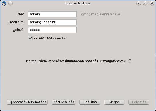 19. Kézi beállítás 20. Postafiók beállítása A levelező szolgáltatást IMAP és SMTP protokoll segítségével érjük el.