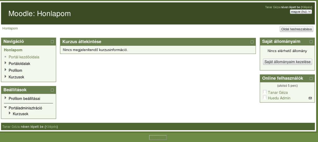 IV. Moodle tananyagkezelő rendszer IV.1.1 Digitális tananyagkezelő rendszer A Moodle rendszer iskoláknak kifejlesztett tanulást segítő webes keretrendszer. Hivatalos weboldala: http:// moodle.org/?