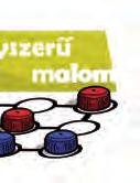 Az egyik játékosé legyen négy piros kupak, a másik játékosé négy kék. A játék célja, hogy három bábunkat vízszintesen vagy függőlegesen egy vonalba állítsuk, azaz malmot hozzunk létre.