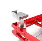 GLT KÉZIKOCSIK GLT (STANDARD) TROLLEYS KERÉKTÁMASZ WHEEL BLOCKING MECHANISM A kerekek nem kívánt elmozdulását keréktámasz akadályozza meg.
