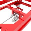 A MUNKATÉR MAGASSÁGÁNAK ÁLLÍTHATÓSÁGA ILLESZTŐDARABBAL ADAPTERS FOR WORKING SPACE ADJUSTING llesztődarabok segítségével a kézikocsi munkafelülete kiterjeszthető nem standard konténerek szállításához.