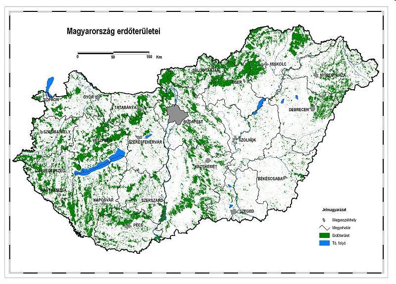 ha hazai erdőterület 20,8 %-os erdősültség