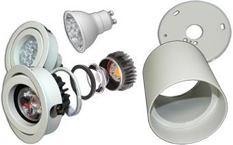 Hole: Ø115mm DLR-B85-50 DLR-B110-70 DLR-B140-88 Méret: Ø85 mm, 70 g Nyílás mérete: Ø70 mm MCOB-50-x modulhoz Méret: Ø110 mm, 120 g Nyílás mérete: Ø90 mm MCOB-70-x