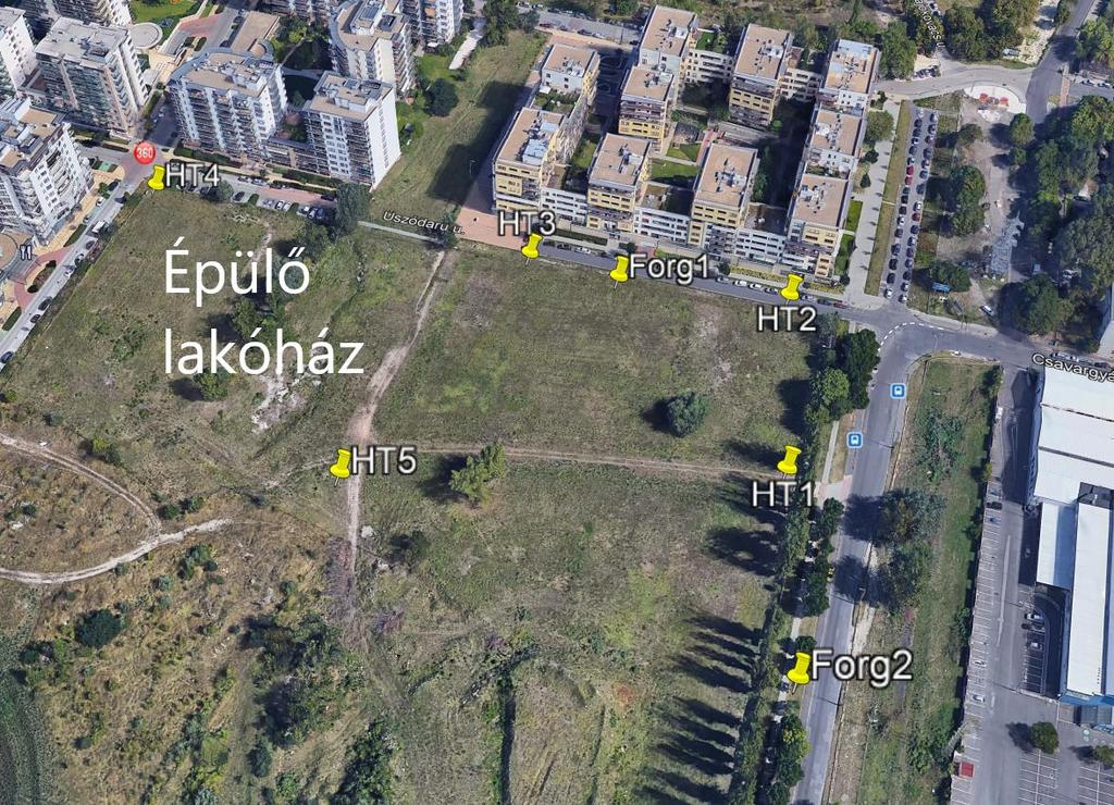 A mérési pont jele A mérés időpontja A háttérterhelés (L A95 db) nappal éjjel nappal éjjel HT4 21:22-21:37 01:05-01:20 42,0 36,2 HT5 20:54-21:09 00:28-00:43 41,2 38,2 11.