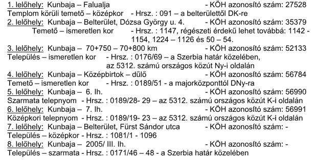 4. fejezet: Régészeti
