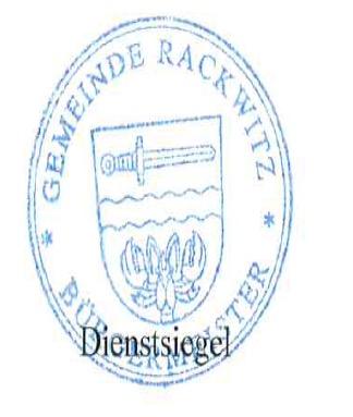 6 Mitteilungen Gemeinde Bekanntmachung der Gemeinde Rackwitz Der Rackwitzer Gemeinderat hat in seiner öffentlichen Sitzung am 22.10.2015 mit Beschluss-Nr.