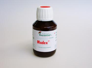 Madex, Madex Pro Madex, Madex Pro szer az almamoly ellen Hatóanyag: almamoly (Cydia pomonella) granulosis virus (CpGV) Felhasználható: alma, körte, birs és dió ültetvényben az almamoly ellen Dózis: