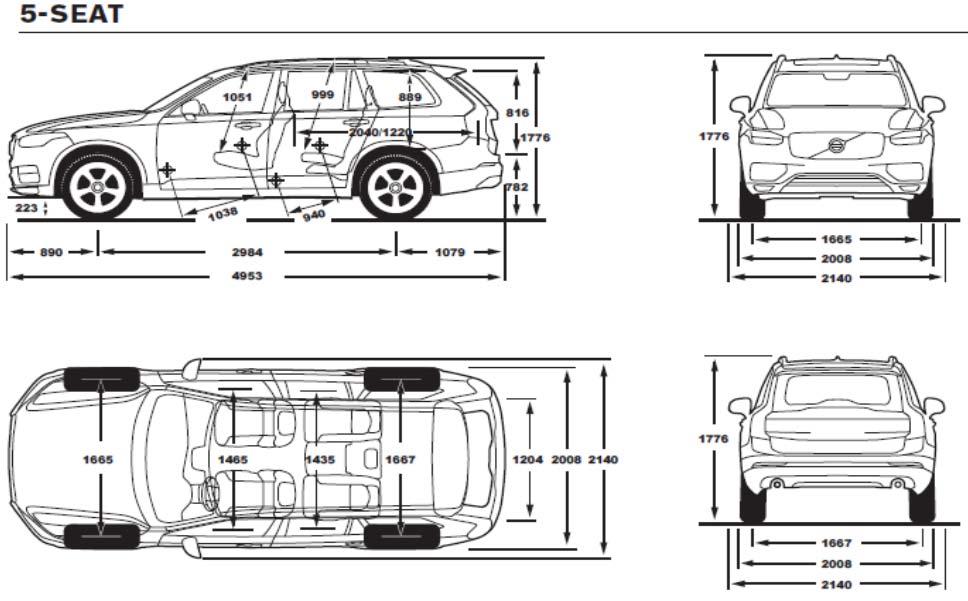 VOLVO XC90 MŰSZAKI ADATOK MOTOROK Motortípus T5 AWD AUT T6 AWD AUT T8 TWIN ENGINE B5 MILD HYBRID AWD AUT 4-hengeres, 16 szelepes, közvetlen befecskendezéses turbó 4-hengeres, 16 szelepes, közvetlen