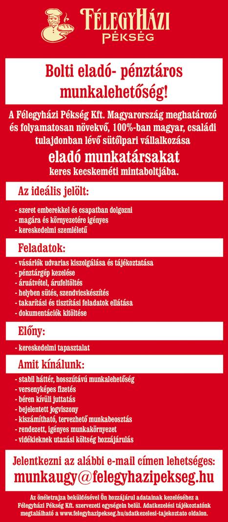 Az emailbe írd bele: neved, korod, telefonszámod, ráérésed, melyik településen keresel munkát. KECSKEMÉTI autóipari nagyvállalat keres targoncás végzettségű munkavállalókat kiemelt bérezéssel.