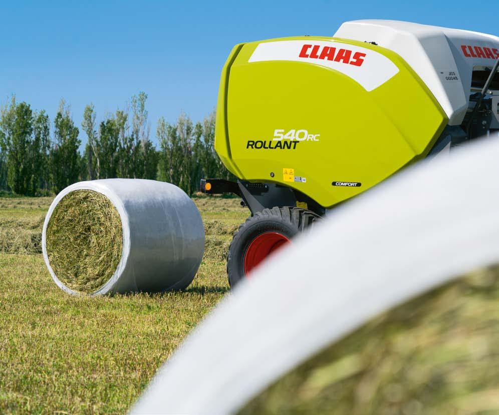 ÚJDONSÁG Belső értékek izgalmas formában Fóliás csomagolás Fóliás csomagolás Számít a rugalmasság A ROLLANT 540 opcionálisan a kötözőháló helyett fóliával is tud kötözni.