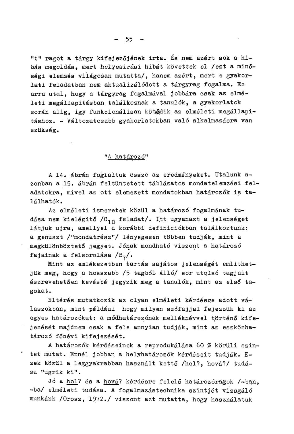 - 55 "t" ragot a tárgy kifejezőjének irta. És nem azért sok a hibás megoldás, mert helyesirás!