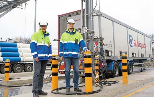 Seit 1964 werden dort Industriegase abgefüllt, seit 1999 im Namen von Air Liquide pro Jahr werden allein rund 14 000 Trailer mit Wasserstoff befüllt.