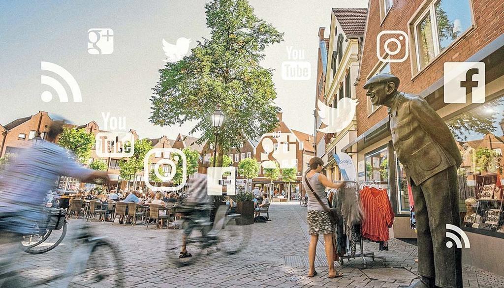 Onlinemarketing Lokal präsent und online jederzeit erreichbar: Händler, Gastronomen und Dienstleister in der Lüdinghauser Innenstadt haben das Internet durchaus vielfältig in den Geschäftsalltag