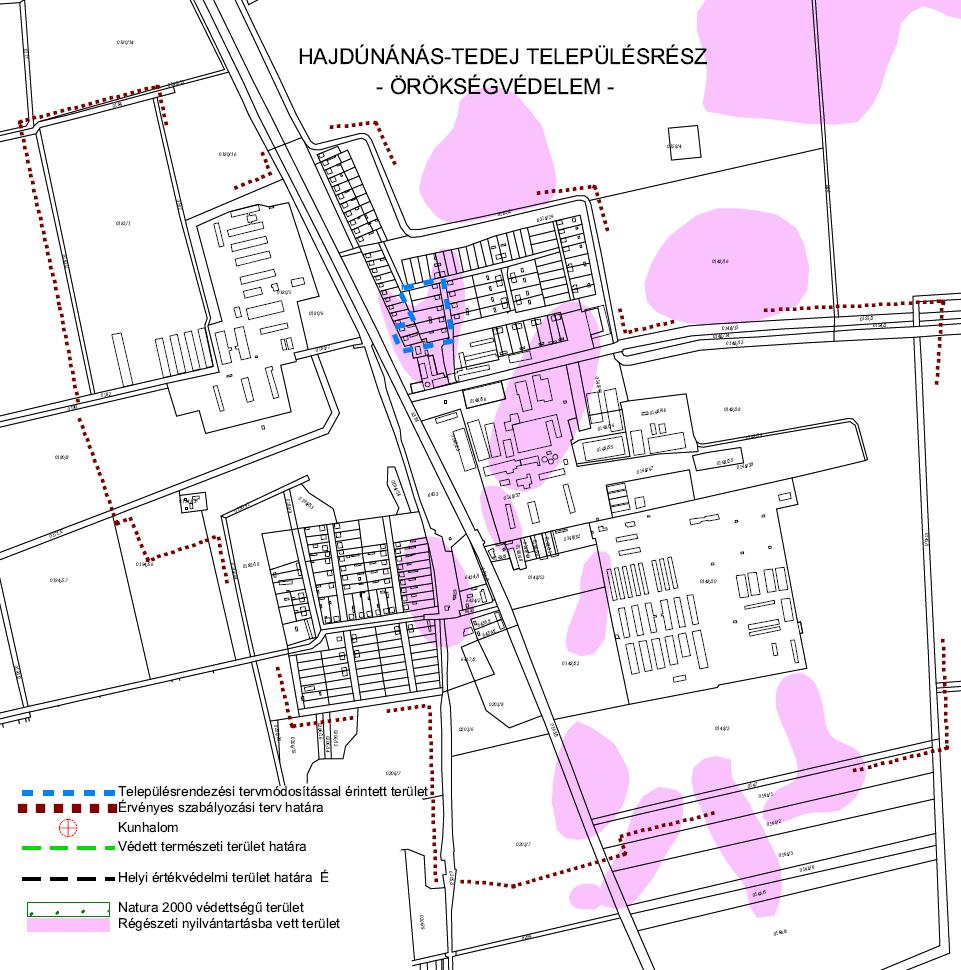 . ÖRÖKSÉGVÉDLM A 2015. évi 1. sz. módosítás által érintett területeket és azok természeti- és régészeti értékekkel való területi összefüggéseket az alábbi ábra mutatja be.