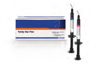 995 Dyract Flow (Dentsply Sirona) Fényrekötő, folyékony kompomer tömőanyag, kicsi, rágóterhet nem viselő tömésekhez, front- és rágófogakhoz, lapos V.