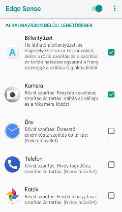 44 Edge Sense 3. Érintse meg az Alapértelmezett hangsegéd indítása Segítő alkalmazás elemet. 4. Válassza ki az Edge Sense-szel használni kívánt hangsegéd alkalmazást, majd érintse meg az OK gombot.