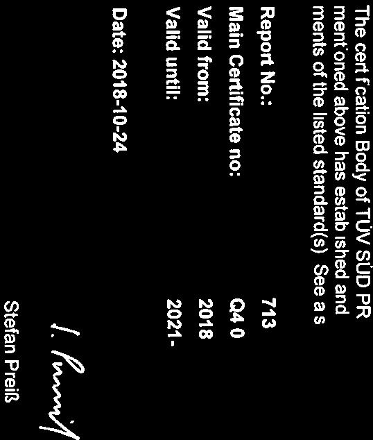 62653:2012 as applicabie for Good Dialysis Practice The certification Body of rov SOD PRODUCT SERVICE GMBH certfíes that the company rnentioned above has