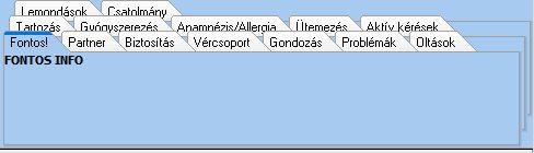 Gyors megjelenítő és karbantartó fülek Nem kórlappal kapcsolatos