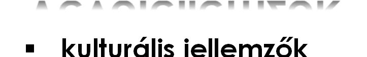 Vevőjellemzők kulturális jellemzők értékek (teljesítmény, siker, jólét, szabadság, egyéniség,) szubkultúra, (nemzetiség, vallás, faj, földrajz,) társadalmi osztályok ( elit, felső, közép, munkás,