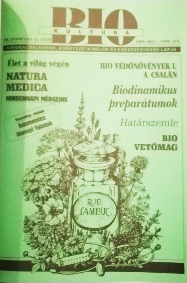 1987 A Klub országos egyesületté alakul. A Biokultúra Egyesület felvételt nyert az IFOAM-ban. Különálló füzetben jelenik meg a Vetési naptár.