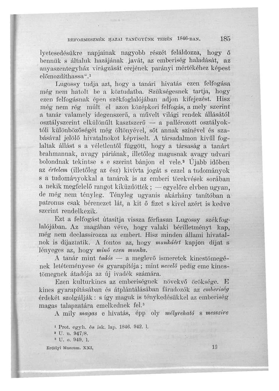 KEFORMESZMEK HAZAI TANÜGYÜNK TERIÍN 1846-BAN.