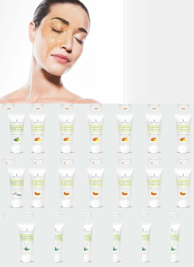 Phyto-aromaterápia ARCPAKOLÁSOK Tápláló anyagokban, vitaminokban, ásványi anyagokban gazdag arcpakolások A bőrtípusnak megfelelő pakolással tudjuk a bőrt táplálni / hidratálni.