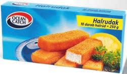 FRISSEN A JÉGRŐL, BÁRPULTUNKBÓL FÜSTÖLT LAZAC SZELETEK 1 /db OCEAN CATCH PANÍROZOTT HALRUDAK 250 g/db CLASSIC TONHALKRÉM 100 g/db 5432, 28 6899,- 1 : 6899,-