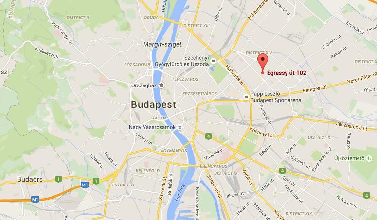 Budapest elhelyezkedése országon belül: