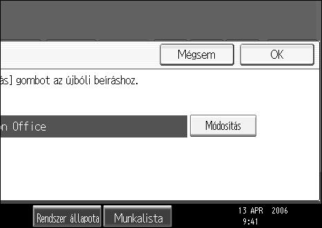 Átvitel C Írja be a regisztrációs számot a számgombok segítségével, majd nyomja meg a [#] gombot.