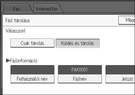 Tárolt fájl küldése A Helyezze be a dokumentumot, majd válassza ki a kívánt beolvasási beállításokat. Állítsa be az Eredeti tájolás tulajdonságot megfelelõen.