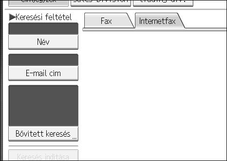 Célállomás keresése a Címjegyzékben D Nyomja meg az [E-mail cím] gombot. 1 E Írja be a keresendõ e-mail címet, majd nyomja meg az [OK] gombot.