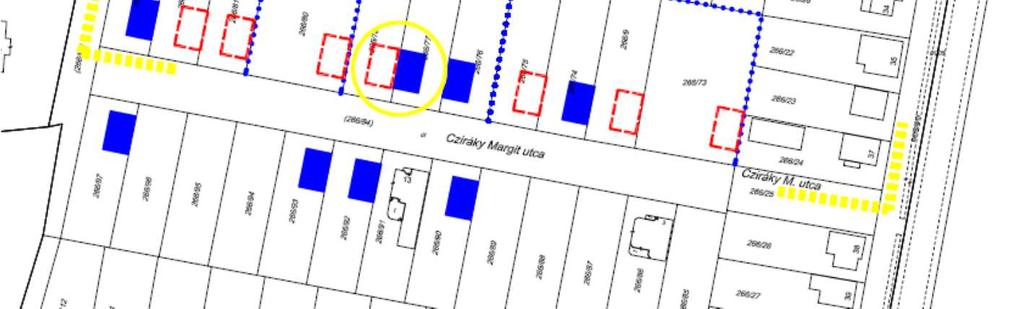 12 nyugati oldalhatáron álló beépítés keleti oldalhatáron