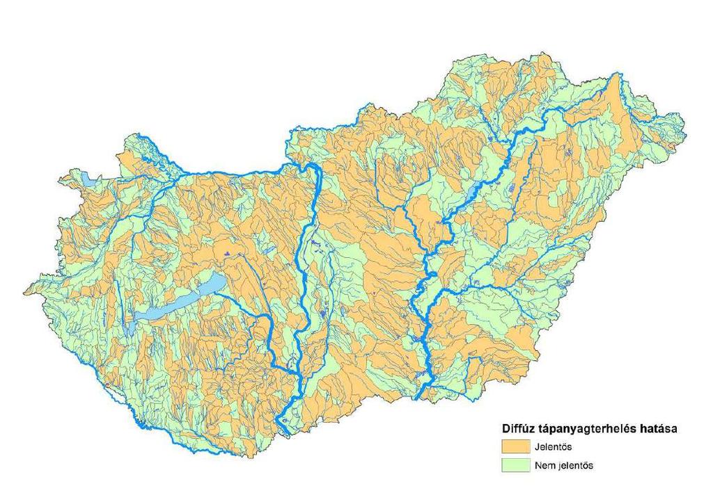 Felszíni víztest vízgyűjtőket érő diffúz tápanyag