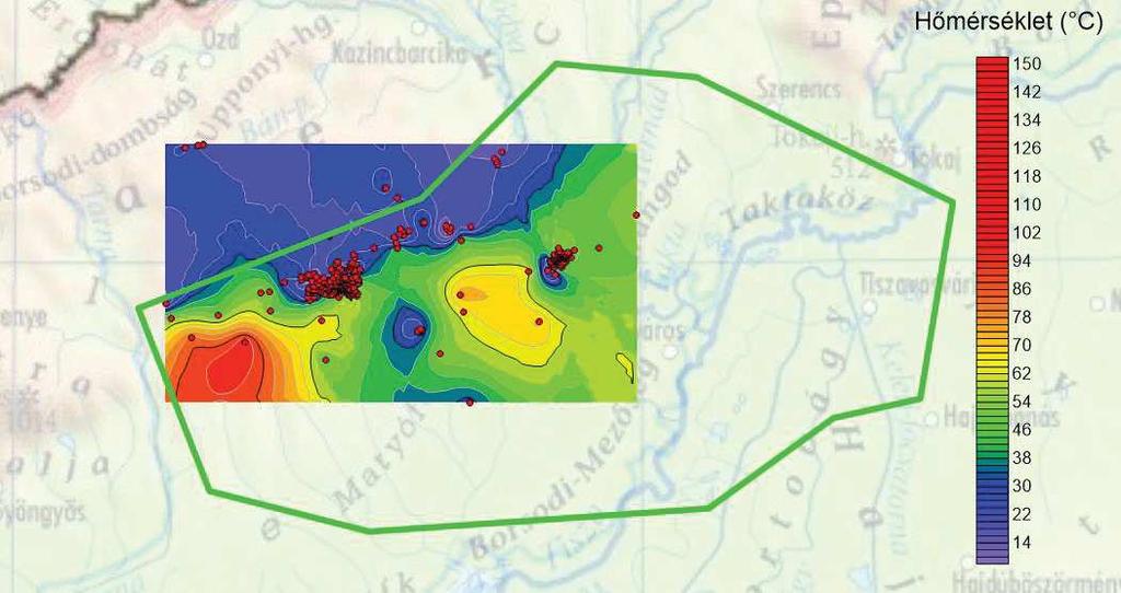 Geotermikus energia hasznosíhatósági lehetőségek meddő kutak felhasználásával É-M-on 79 között változik.